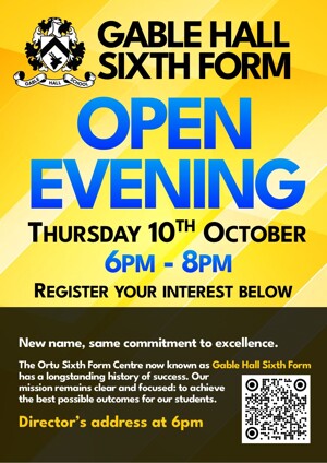 Open Evening Flyer 2024 2025